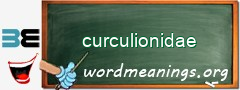 WordMeaning blackboard for curculionidae